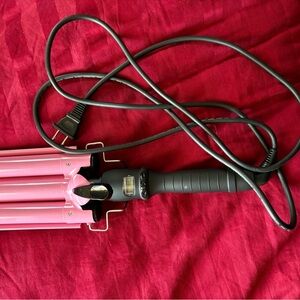 Pink Hair Digital Waver Styling Tool